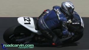2007 AMA Formula Xtreme - Charles Sipp T3: Charles Sipp on the Bison Racing/Buell/Blue Springs H-D sponsored Buell XB12R in turn 3.